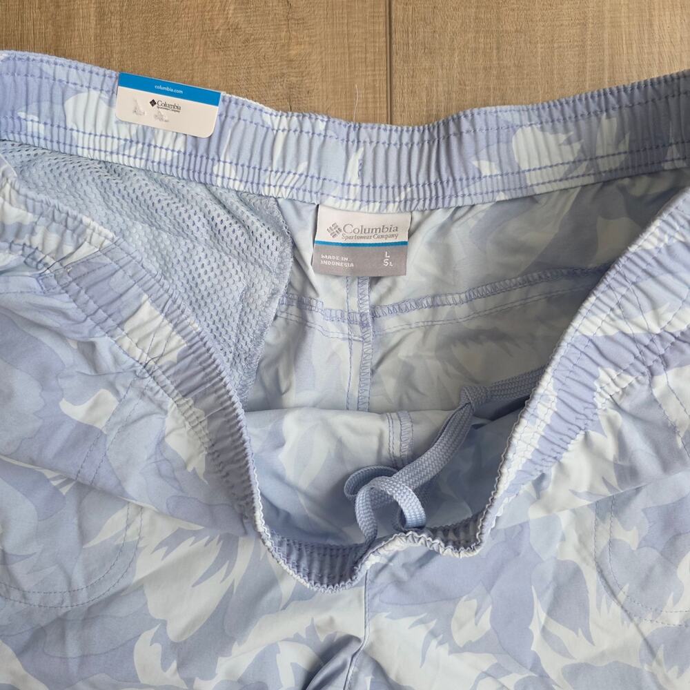 Columbia Women's Sandy River II Printed Blue Shorts Women Sz L - Picture 5 of 11
